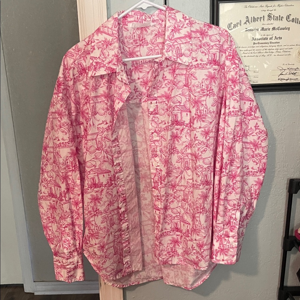 Impressions Pink Graphic Men's Shirt